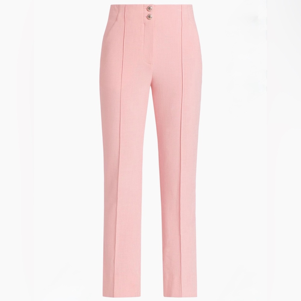 Veronica Beard - Kean Pleated Cropped Pants - in Peony - size 4 - Beautiful cond